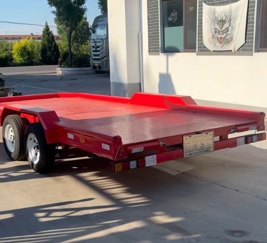 تریلر تخت مسطح Red Tandem-Axle